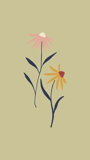 Vector Art Flower Sage Aesthetic Wallpaper