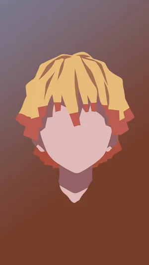 Vector Art Of Zenitsu Minimal Anime Wallpaper