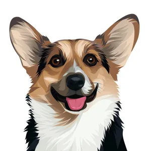 Vector Corgi Dog Art Wallpaper