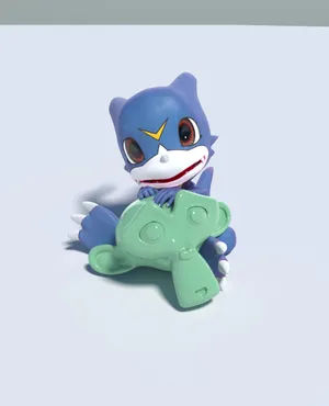 Veemon - The Dynamic Digital Monster Wallpaper