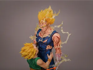 Vegeta And Trunks Powering Up In A Ferocious Battle Wallpaper