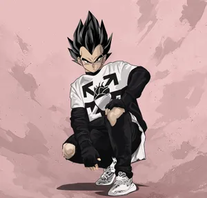 Vegeta Drip Meme Fashion Pose Wallpaper