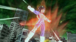 Vegeta Power Up Destruction Wallpaper