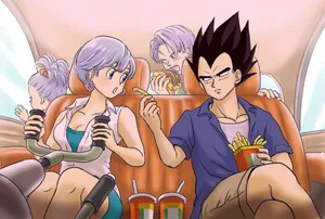 Vegeta's Family Portrait Wallpaper