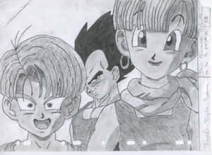 Vegeta's Family Power Up Wallpaper