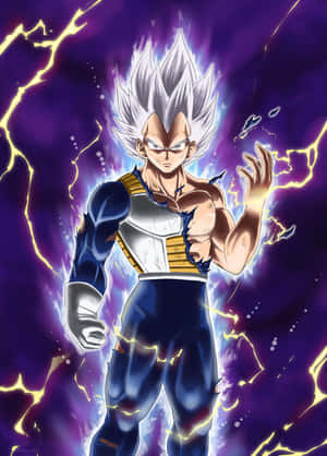 Vegeta's Powerful Transformation Into Ultra Instinct Wallpaper