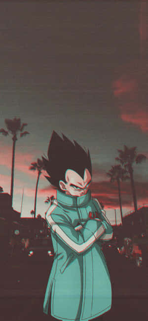 Vegeta Sunset Glare Dragon Ball Aesthetic Wallpaper