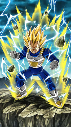 Vegeta Super Saiyan 2 Unleashes His Power Wallpaper