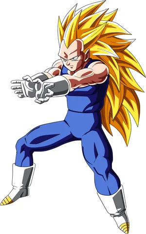Vegeta Super Saiyan 3 Unleashes His Power Wallpaper