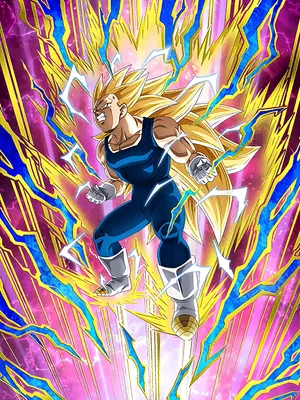 Vegeta Super Saiyan 3 Unleashing His Power Wallpaper