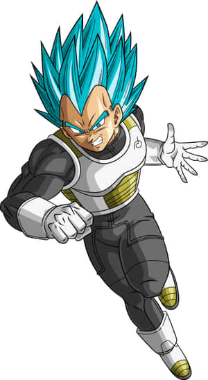 Vegeta Super Saiyan Blue Unleashing His Power Wallpaper