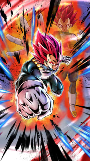 Vegeta Super Saiyan God In An Epic Transformation Wallpaper