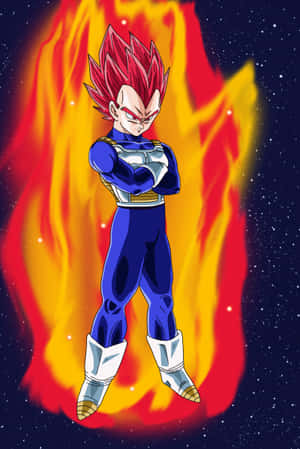 Vegeta Super Saiyan God Unleashing Power Wallpaper