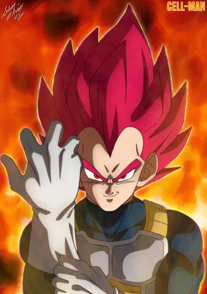 Vegeta Super Saiyan God Unleashing Power Wallpaper