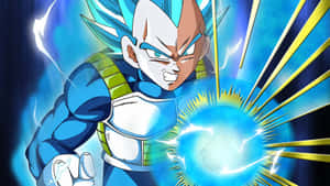 Vegeta Super Saiyan Unleashing Power In Majestic Transformation Wallpaper