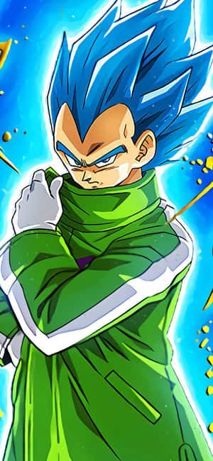 Vegeta Unleashes His Power In Super Saiyan Blue Form Wallpaper