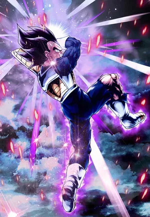 Vegeta Unleashes His Powerful Galick Gun Wallpaper