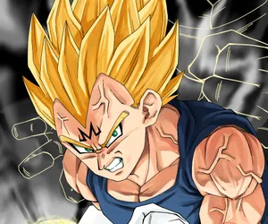 Vegeta Unleashes His Super Saiyan 2 Power In An Intense Battle Wallpaper