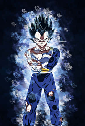 Vegeta Unleashes His Ultra Instinct Power Wallpaper