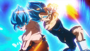 Vegeta Unleashes The Mighty Galick Gun Energy Blast Wallpaper