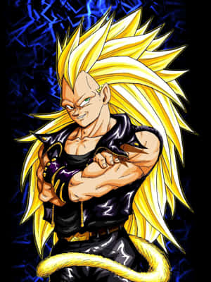 Vegeta Unleashes The Mighty Super Saiyan 3 Power Wallpaper