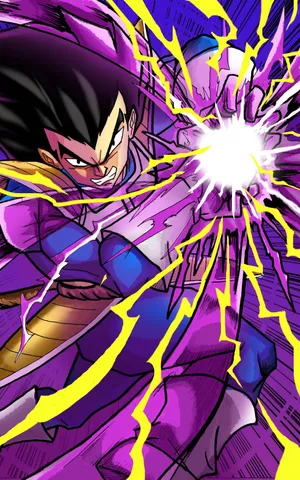 Vegeta Unleashing His Galick Gun Attack Wallpaper