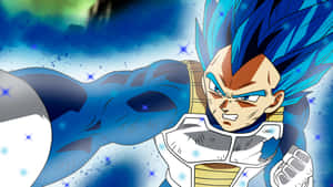 Vegeta Unleashing His Super Saiyan Power Wallpaper