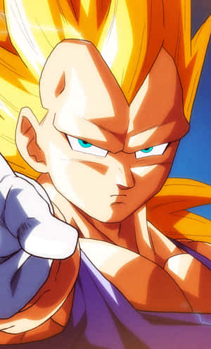 Vegeta Unleashing Power In Super Saiyan 2 Form Wallpaper