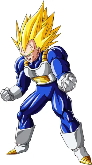 Vegeta Unleashing Super Saiyan 3 Power Wallpaper