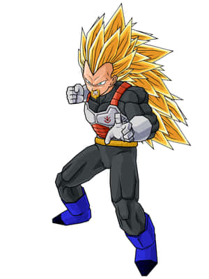 Vegeta Unleashing The Power Of Super Saiyan 3 Wallpaper