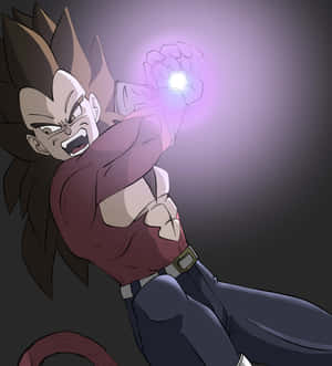 Vegeta Unleashing The Powerful Galick Gun Attack Wallpaper