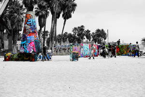 Venice Beach Graffiti Display Wallpaper