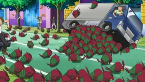 Venipede On The Road Wallpaper