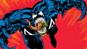 Venom Comic Book Action Scene Wallpaper