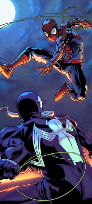 Venom Unleashed In Action Wallpaper