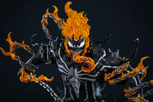 Venomized Marvel Superhero Unleashing Chaos Wallpaper