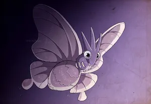 Venomoth Emerging From The Shadows Wallpaper