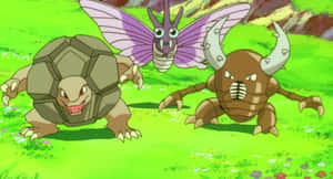 Venomoth, Golem, And Pinsir Wallpaper
