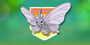 Venomoth On Green Background Wallpaper