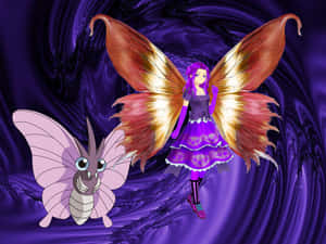 Venomoth With A Fairy Wallpaper