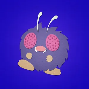 Venonat Graphic With Blue Background Wallpaper