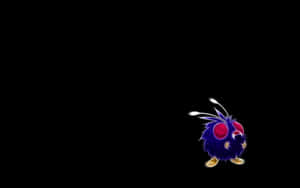 Venonat In Plain Black Background Wallpaper