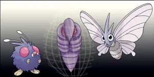 Venonat, Venomoth And Creature Wallpaper