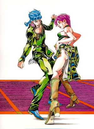 Vento Aureo Anime Series Featuring Main Character Giorno Giovanna Wallpaper