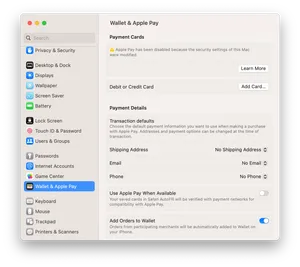 Ventura Settings Turn Off Apple Pay Wallpaper