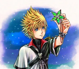 Ventus In Kingdom Hearts Wielding His Keyblade Wallpaper