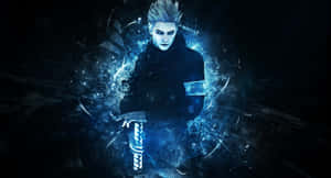 Vergilin Blue Energy Aura Wallpaper