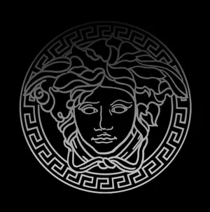Versace Iphone Ombre Black White Logo Wallpaper
