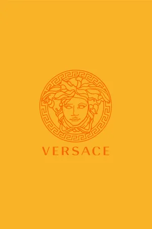 Versace Iphone Yellow Orange Logo Wallpaper