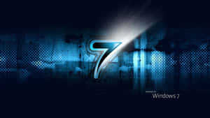 Versatile Blue Windows Number 7 Wallpaper